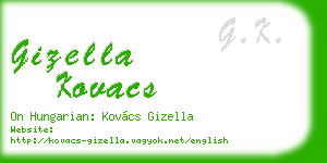 gizella kovacs business card