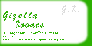 gizella kovacs business card